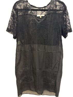 Burning Torch Black Lace Overlay Top